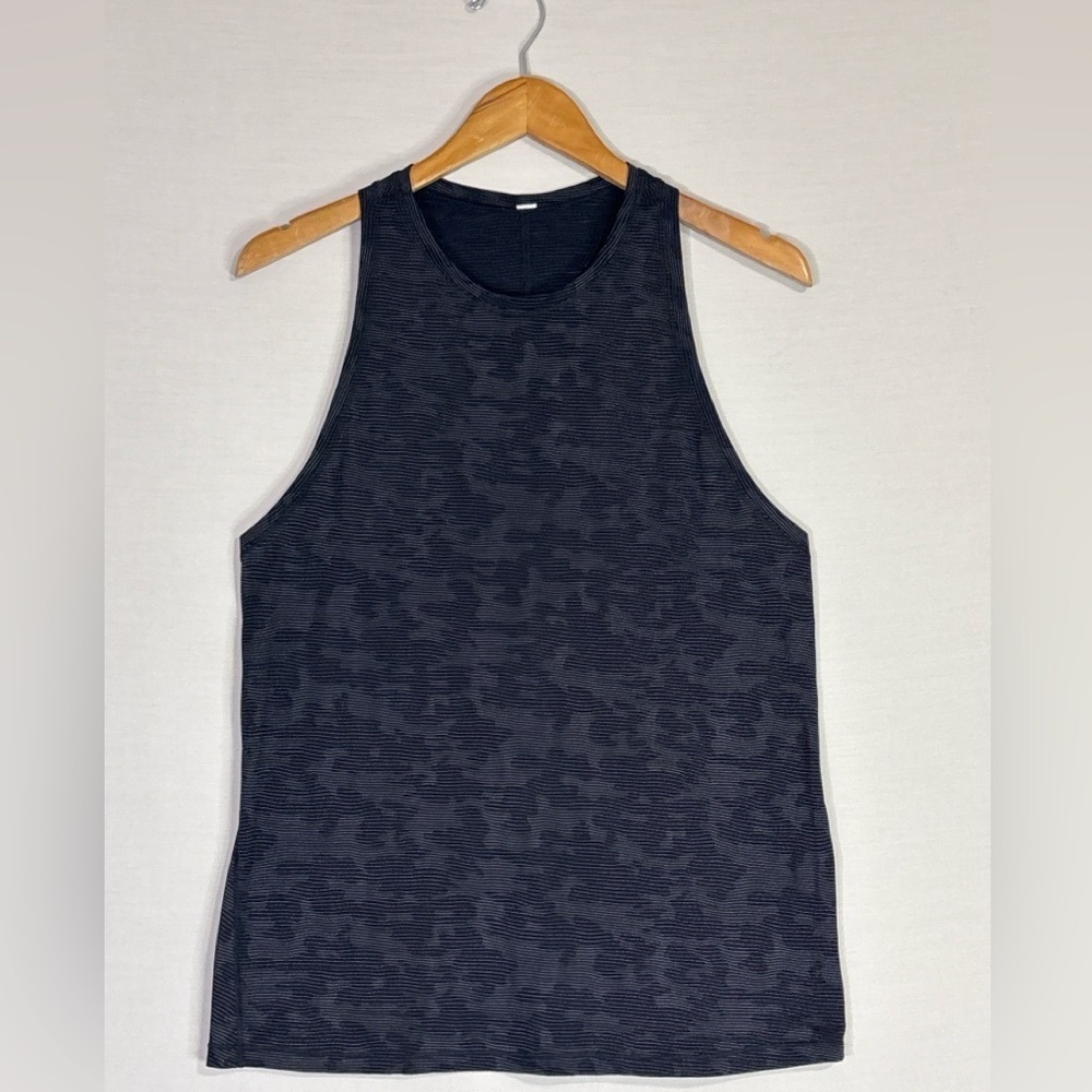 Lululemon Split Back Racerback Tank Striped Yoga Athletic Top Size Tag Missing
